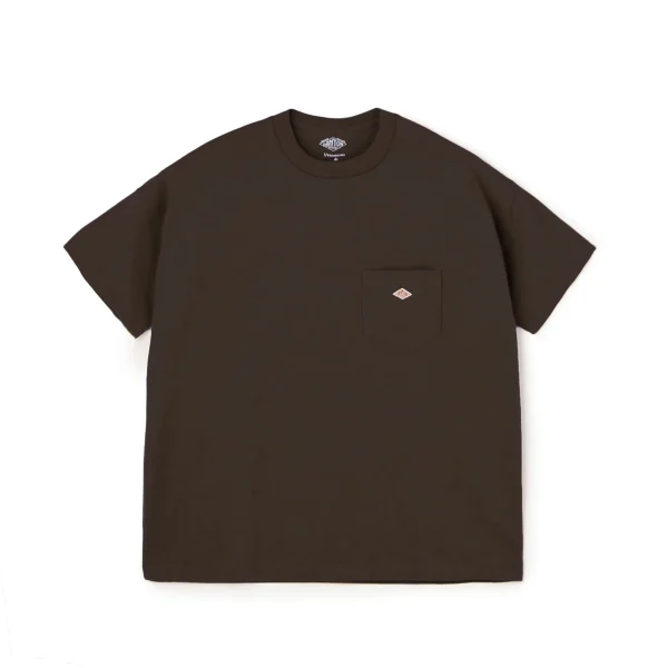 Danton Men's Premium Brown Cotton Pocket T-Shirt