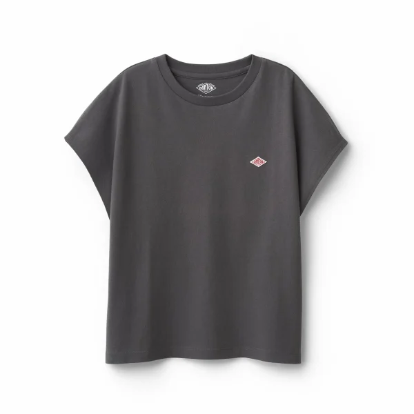 Women's Coal Grey Cotton Jersey Dolman T-Shirt by Danton