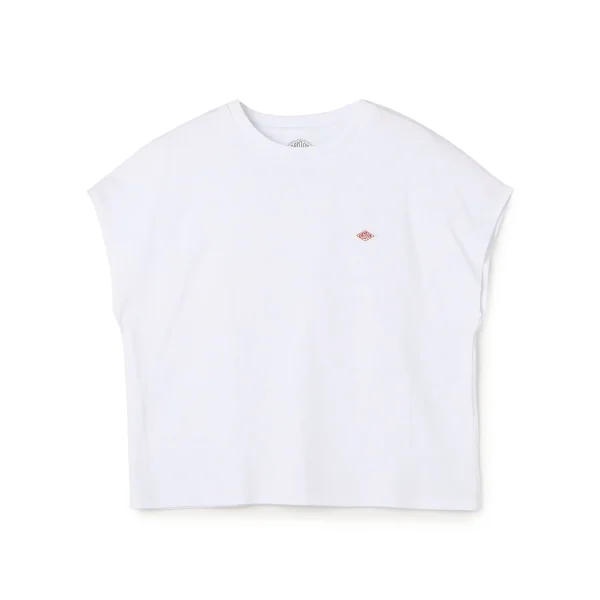 White Women's Cotton Jersey Dolman Short T-shirt Danton