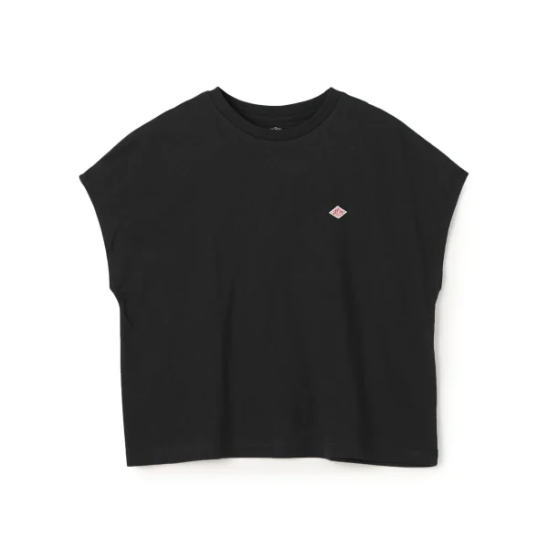 Danton Women's Black Cotton Jersey Dolman Short Sleeve T-Shirt