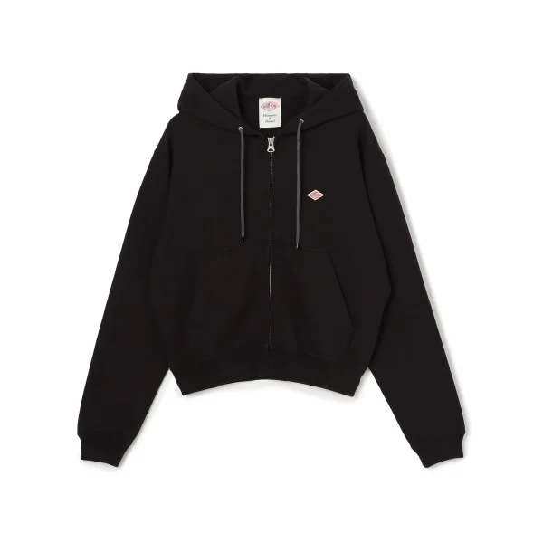 Danton Women's Cotton Terry Zip CHARCOAL Hoodie
