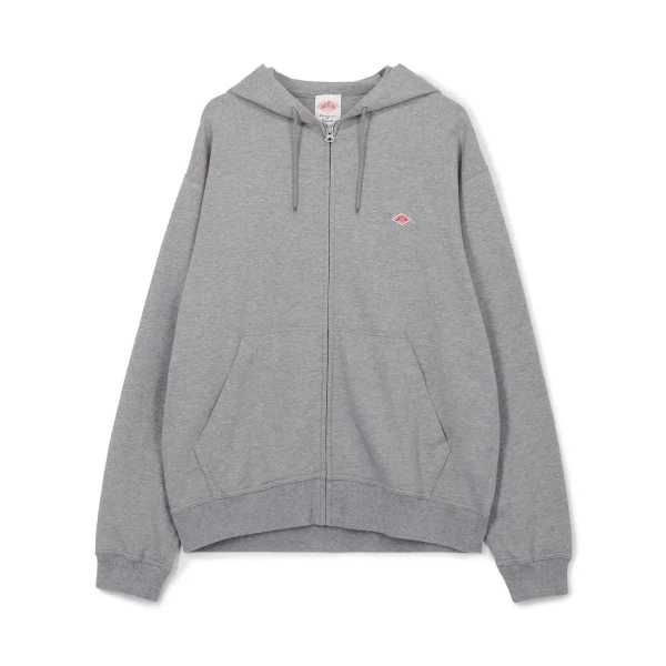 Danton Men's Grey Cotton Terry Zip Hoodie